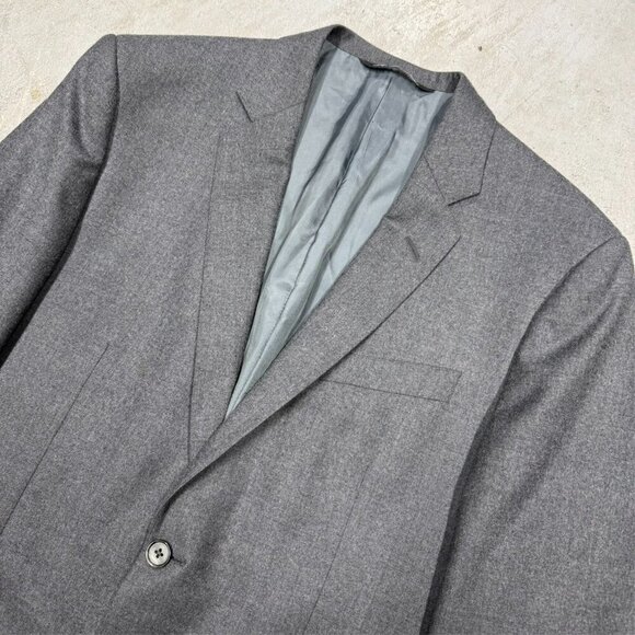 Coppley Suit Super 140s Flannel Wool Grey Made in Canada 40 R 34x32 - Picture 2 of 15